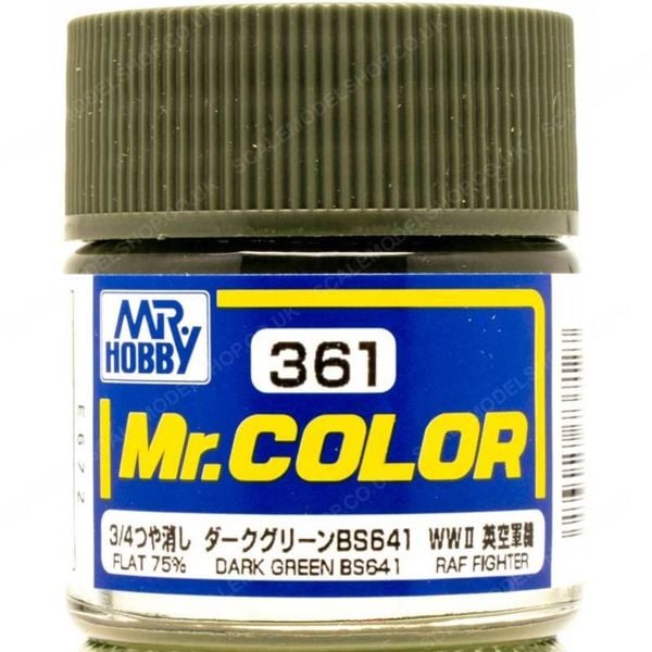 Mr.Hobby C-361 10 ml. Dark Green BS641, Mr.Color Serisi Model Boyası