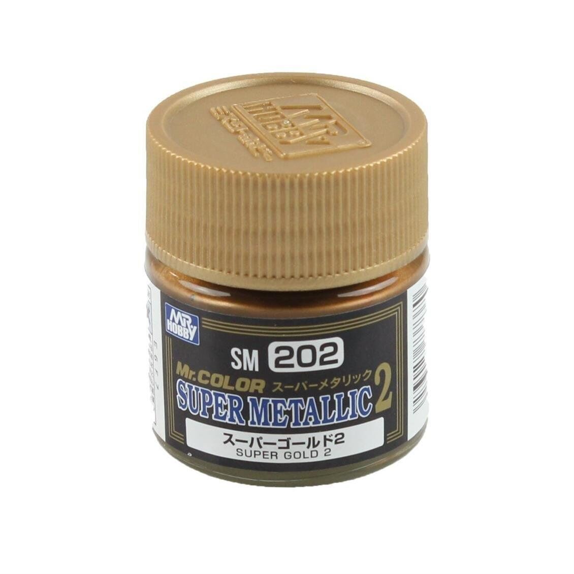 Mr.Hobby SM-202 10 ml. Super Gold, Metallic Colors-II Serisi Model Boyası