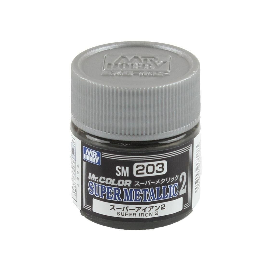 Mr.Hobby SM-203 10 ml. Super Iron, Metallic Colors-II Serisi Model Boyası