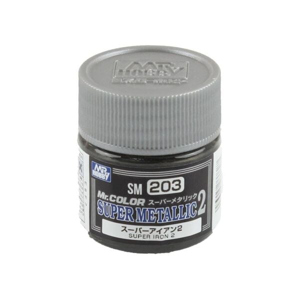Mr.Hobby SM-203 10 ml. Super Iron, Metallic Colors-II Serisi Model Boyası