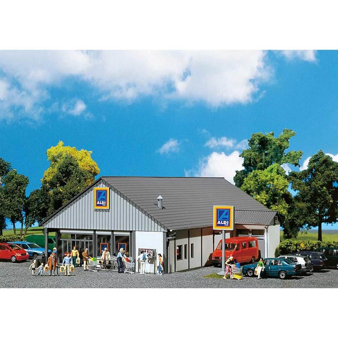 Faller 130339 1/87 Ölçek, Aldi Süpermarket, Plastik Model Kiti