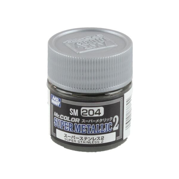 Mr.Hobby SM-204 10 ml. Super Stainless, Metallic Colors-II Serisi Model Boyası