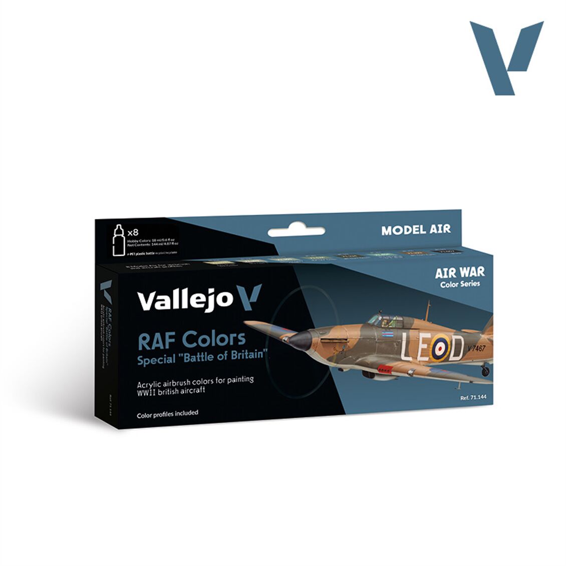 Vallejo 71144 8x18 ml. RAF colors special (Battle of Britain) Model Air Serisi Model Boyası Seti