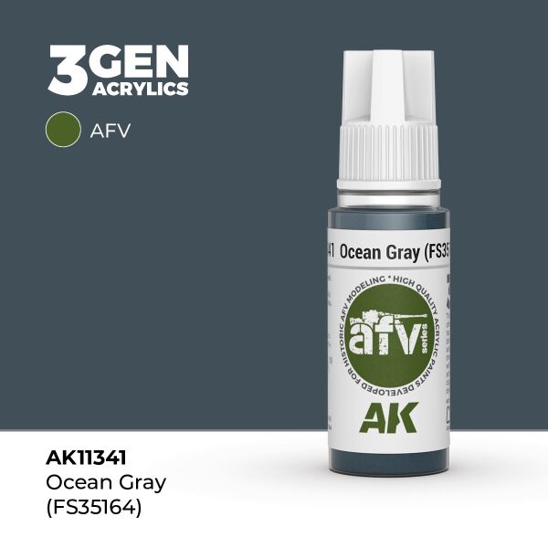 AK 11341 17 ml. Ocean Gray (FS35164), AFV Serisi 3GEN Akrilik Model Boyası