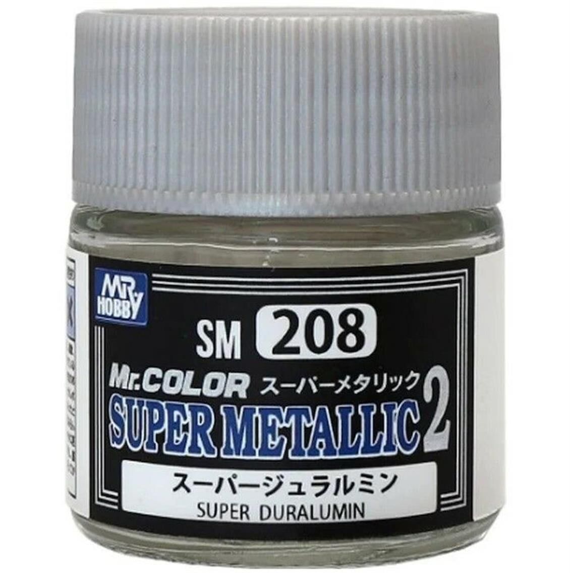 Mr.Hobby SM-208 10 ml. Super Duralumin, Metallic Colors-II Serisi Model Boyası
