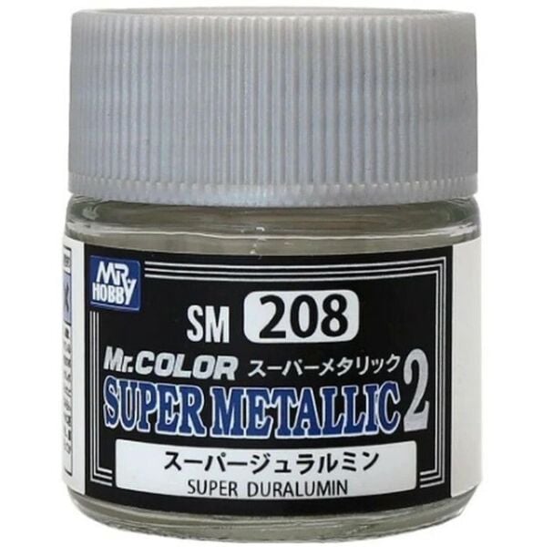 Mr.Hobby SM-208 10 ml. Super Duralumin, Metallic Colors-II Serisi Model Boyası