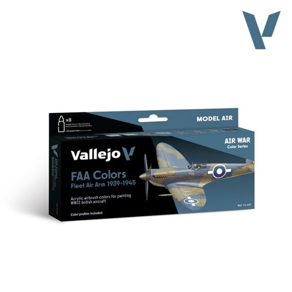 Vallejo 71147 8x18 ml. FAA (Fleet Air Arm) colors 1939-1945, Model Air Serisi Model Boyası Seti