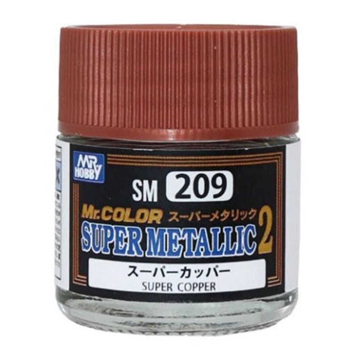 Mr.Hobby SM-209 10 ml. Super Copper, Metallic Colors-II Serisi Model Boyası