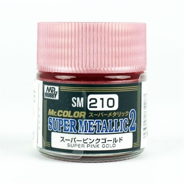 Mr.Hobby SM-210 10 ml. Super Metallic Pink Gold, Metallic Colors-II Serisi Model Boyası