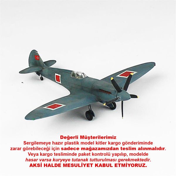 QD131 1/72 Ölçek, Spitfire Pru Sergilemeye Hazır Plastik Uçak Maketi