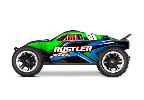 Traxxas Rustler HD 1/10 2WD + USB Şarj Aleti Yeşil