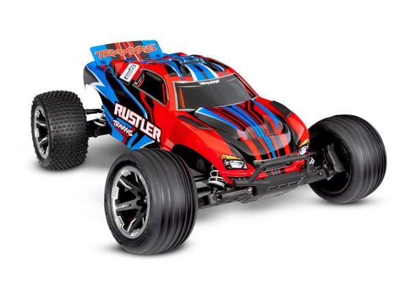 Traxxas Rustler HD 1/10 2WD + USB Şarj Aleti Kırmızı