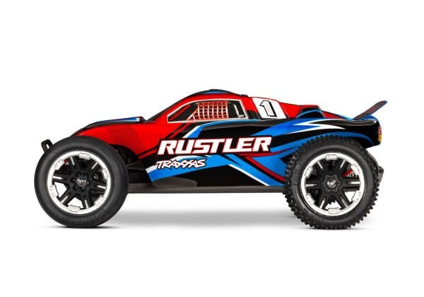 Traxxas Rustler HD 1/10 2WD + USB Şarj Aleti Kırmızı