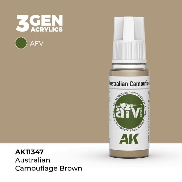 AK 11347 17 ml. Australian Camouflage Brown, AFV Serisi 3GEN Akrilik Model Boyası
