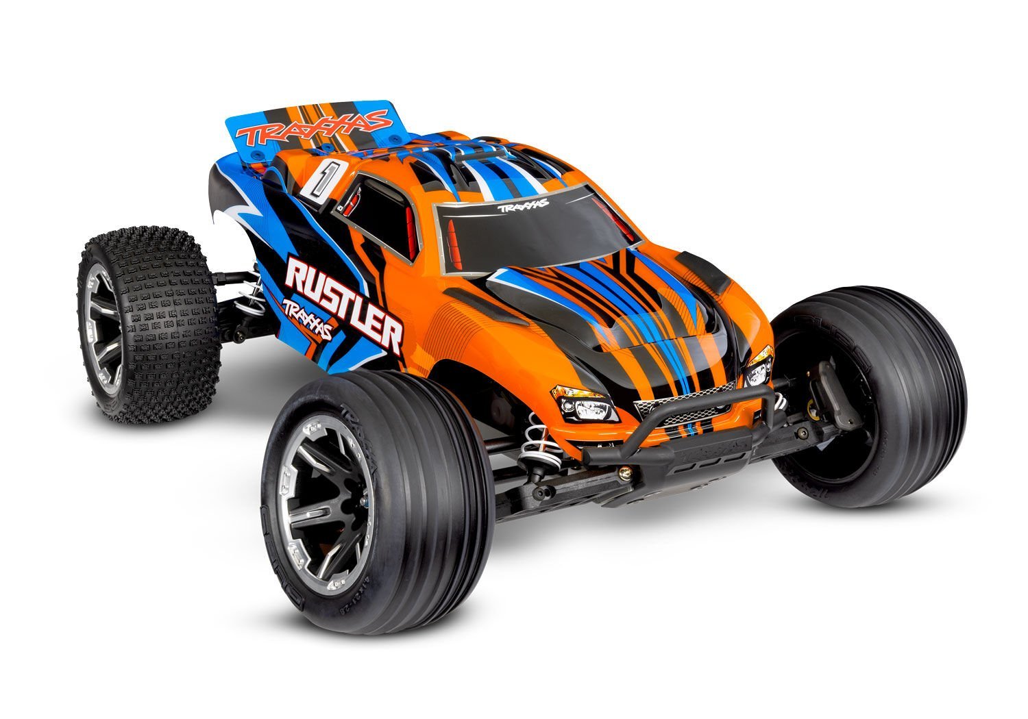 Traxxas Rustler HD 1/10 2WD + USB Şarj Aleti Turuncu