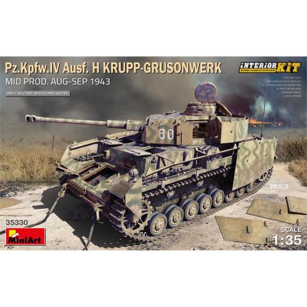 MiniArt Pz. Kpfw. IV Ausf H Krupp - Grusonwerk Mid. Prod. Ağustos-Eylül 1943 Interior Kit