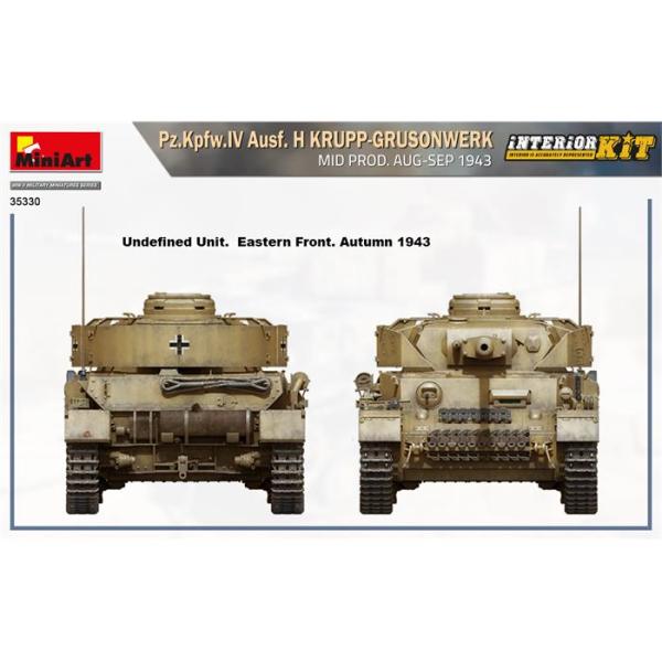 MiniArt Pz. Kpfw. IV Ausf H Krupp - Grusonwerk Mid. Prod. Ağustos-Eylül 1943 Interior Kit