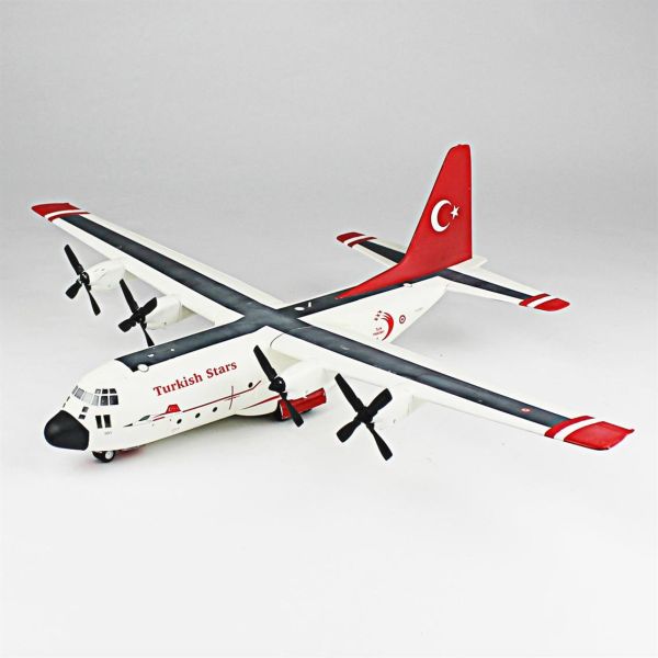 QD138 1/144 Ölçek, C-130 E Hercules Sergilemeye Hazır Plastik Uçak Maketi