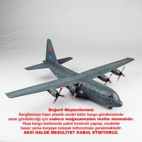 QD140 1/144 Ölçek, C-130 B Hercules Sergilemeye Hazır Plastik Uçak Maketi