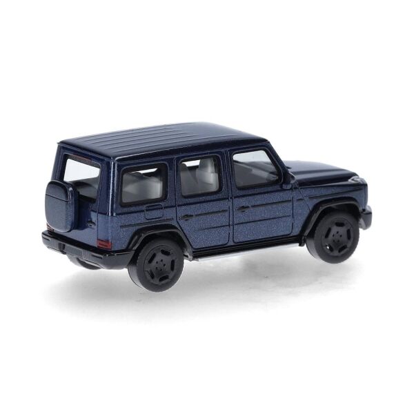 Herpa 431194 1/87 Ölçek, MB G580 EQ (N465) Cip, Metalik Mavi, Sergilemeye Hazır Model Araç