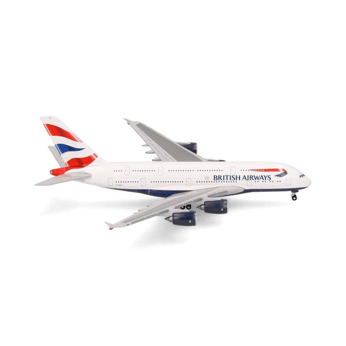Herpa 524391-003 1/500 Ölçek, İngiltere Hava Yolları  A380 G-XLEF, Metal, Sergilemeye Hazır Model Yolcu Uçağı