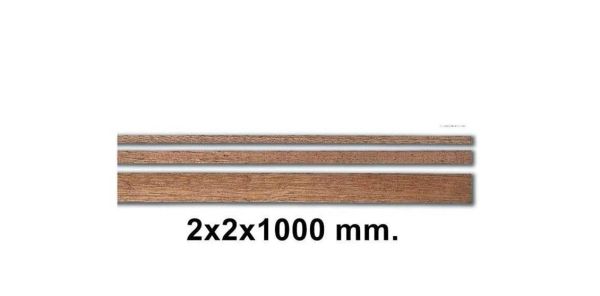 Constructo 80124 Ahşap Çıta- Blackish Manzonia-2X2X1000 Mm-10 Adet