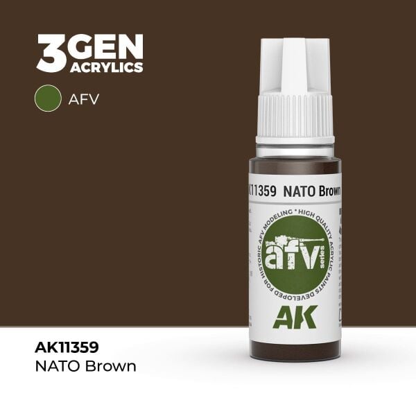 AK 11359 17 ml. NATO Brown, AFV Serisi 3GEN Akrilik Model Boyası