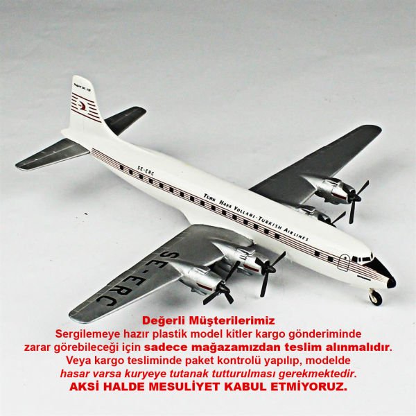 QD148 1/144 Ölçek, DC-6 Sergilemeye Hazır Plastik Uçak Maketi