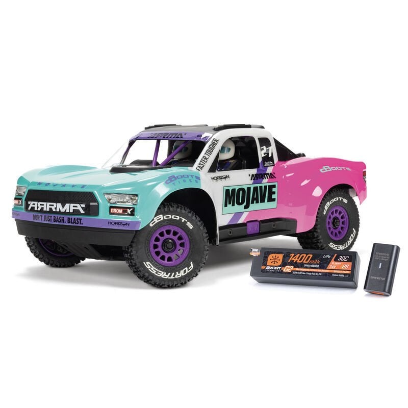 ARRMA 1/16 MOJAVE GROM 223S DSC 4X4 RTR Brushless Desert Truck (Pil + Şarj Aleti Dahil) Pembe