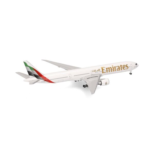 Herpa 537674 1/500 Ölçek, Emirates Boeing 777-300ER, 2023 boyama paternli,  A6-ENV, Metal, Sergilemeye Hazır Model Yolcu Uçağı