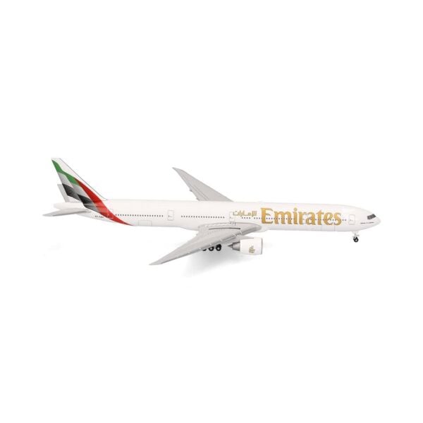 Herpa 537674 1/500 Ölçek, Emirates Boeing 777-300ER, 2023 boyama paternli,  A6-ENV, Metal, Sergilemeye Hazır Model Yolcu Uçağı