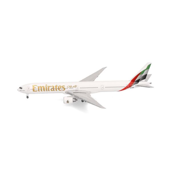 Herpa 537674 1/500 Ölçek, Emirates Boeing 777-300ER, 2023 boyama paternli,  A6-ENV, Metal, Sergilemeye Hazır Model Yolcu Uçağı