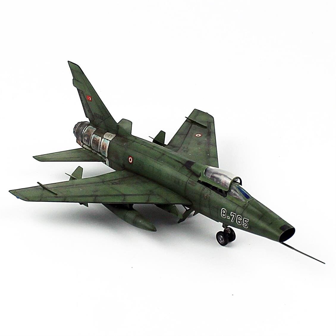 QD182, 1/72 Ölçek, F-100 D, 181. Filo Diyarbakır,  Sergilemeye Hazır Savaşl Uçağı Modeli