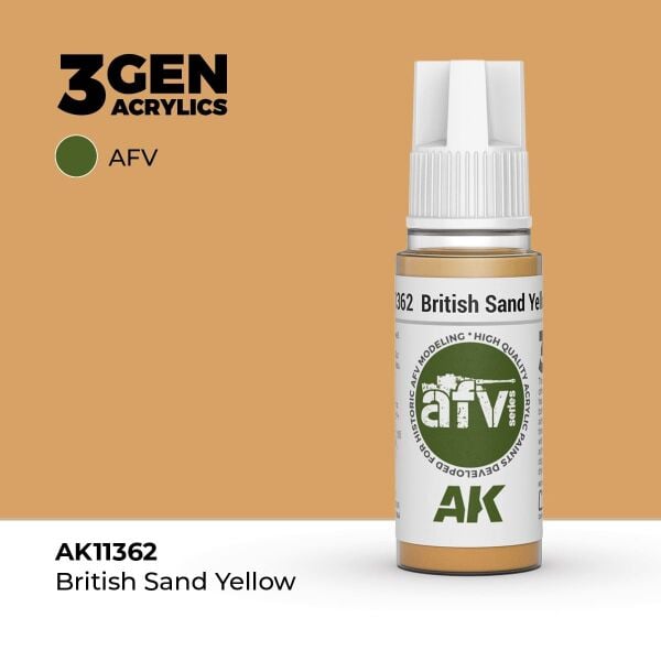 AK 11362 17 ml. British Sand Yellow, AFV Serisi 3GEN Akrilik Model Boyası