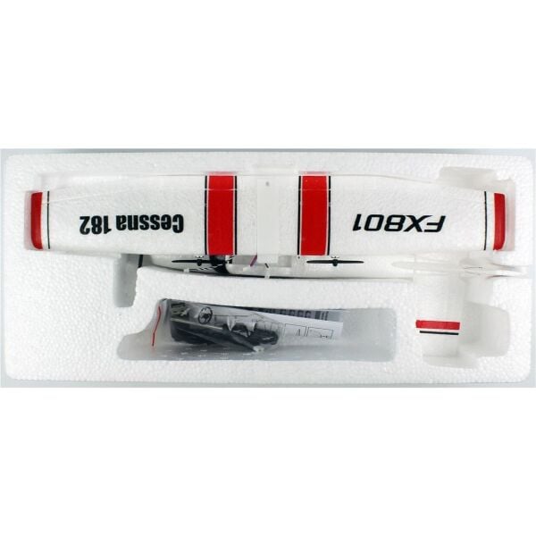 FX801 Cessna 182, 40 cm. Kanat, 30 cm. Epo Gövdeli, 3.7 Volt 300 mAh Batarya, Usb Şarj Aletli, 3 Kanallı 2.4Ghz Uzaktan Kumanda