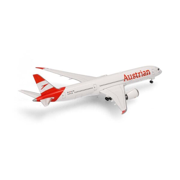 Herpa 537834 1/500 Ölçek, Avusturya Havayolları Boeing 787-9 Dreamliner, Metal, Sergilemeye Hazır Model Yolcu Uçağı