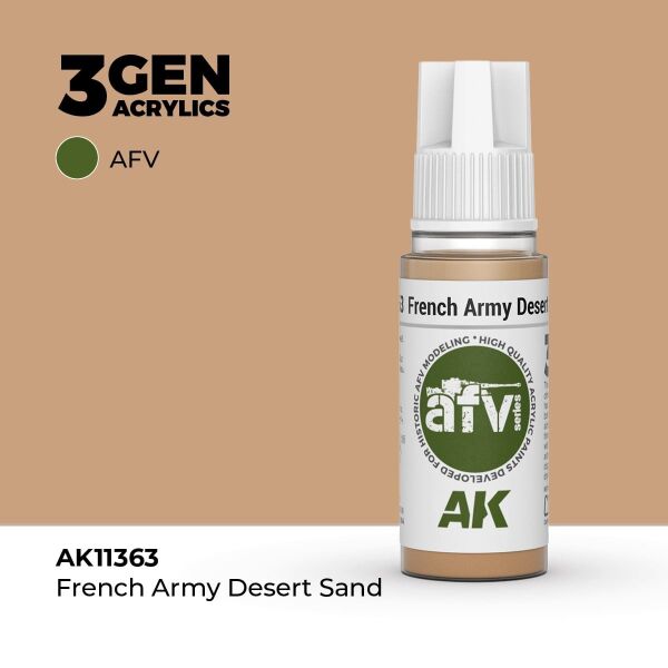 AK 11363 17 ml. French Army Desert Sand, AFV Serisi 3GEN Akrilik Model Boyası