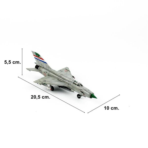 QD184 1/72 Ölçek, MIG-21 Hırvatistan Hava Kuvvetleri, Sergilemeye Hazır Savaşl Uçağı Modeli