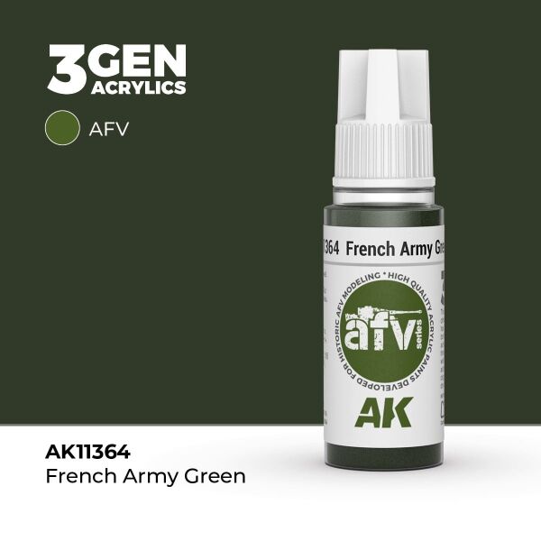 AK 11364 17 ml. French Army Green, AFV Serisi 3GEN Akrilik Model Boyası