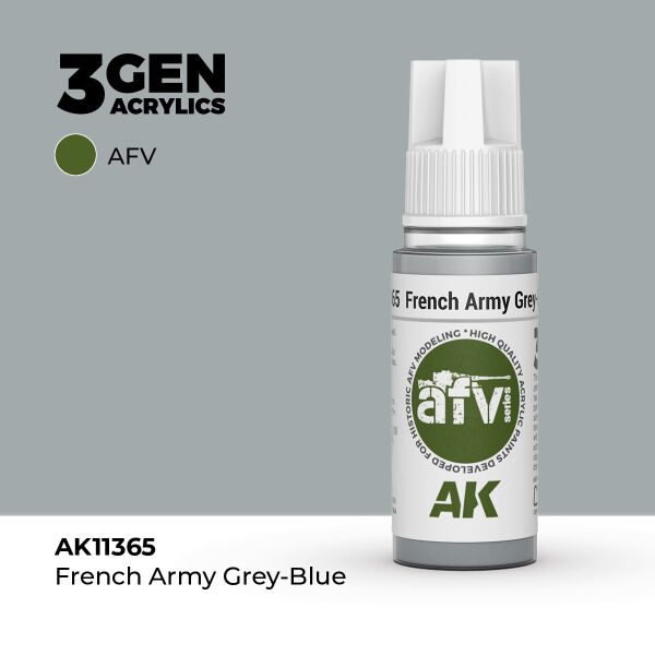 AK 11365 17 ml. French Army Grey-Blue, AFV Serisi 3GEN Akrilik Model Boyası