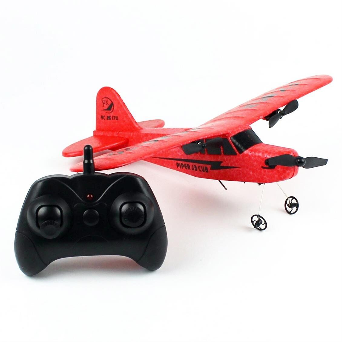 FX803 Piper Cup J3, 30 cm. Kanat, 23 cm. Epo Gövdeli, 3.7 Volt 150 mAh Batarya, Usb Şarj Aletli, 3 Kanallı 2.4Ghz Uzaktan Kuman