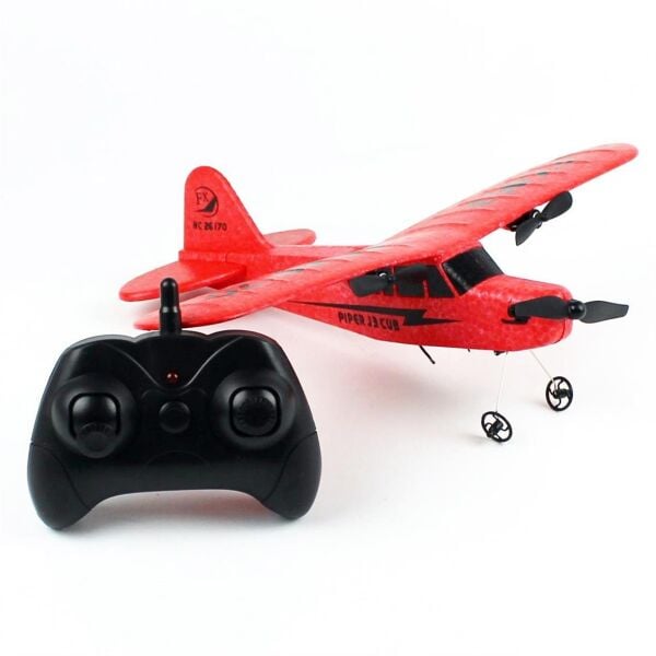 FX803 Piper Cup J3, 30 cm. Kanat, 23 cm. Epo Gövdeli, 3.7 Volt 150 mAh Batarya, Usb Şarj Aletli, 3 Kanallı 2.4Ghz Uzaktan Kuman