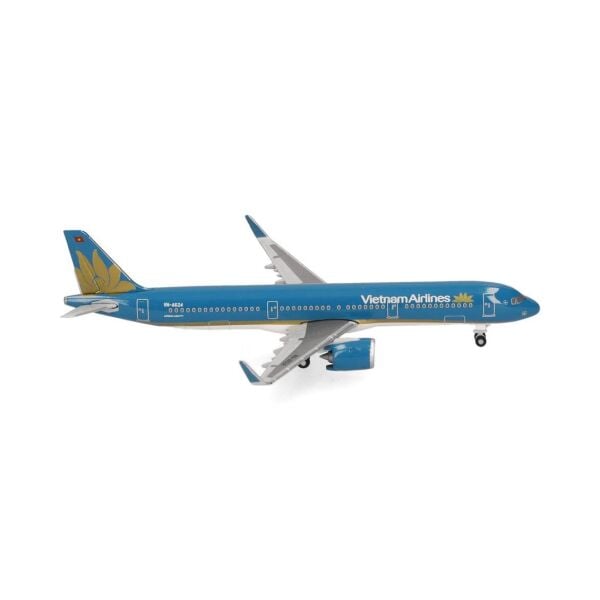 Herpa 537919 1/500 Ölçek, Vietnam Havayolları Airbus A321neo, VN-A624, Metal, Sergilemeye Hazır Model Yolcu Uçağı