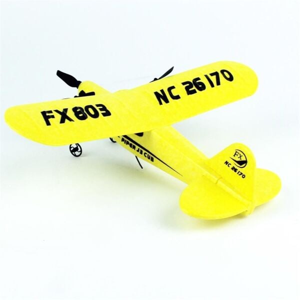 FX803 Piper Cup J3, 30 cm. Kanat, 23 cm. Epo Gövdeli, 3.7 Volt 150 mAh Batarya, Usb Şarj Aletli, 3 Kanallı 2.4Ghz Uzaktan Kuman
