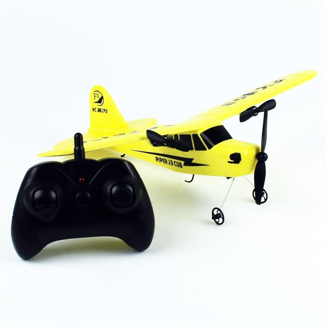 FX803 Piper Cup J3, 30 cm. Kanat, 23 cm. Epo Gövdeli, 3.7 Volt 150 mAh Batarya, Usb Şarj Aletli, 3 Kanallı 2.4Ghz Uzaktan Kuman