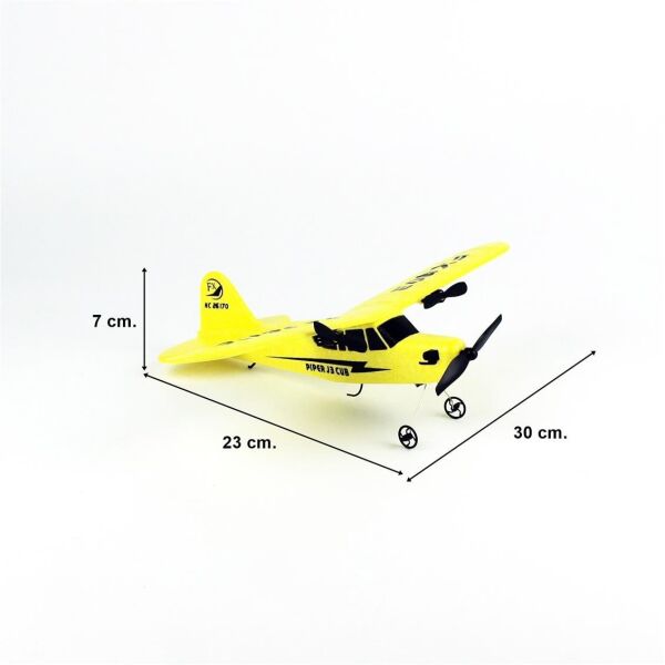 FX803 Piper Cup J3, 30 cm. Kanat, 23 cm. Epo Gövdeli, 3.7 Volt 150 mAh Batarya, Usb Şarj Aletli, 3 Kanallı 2.4Ghz Uzaktan Kuman