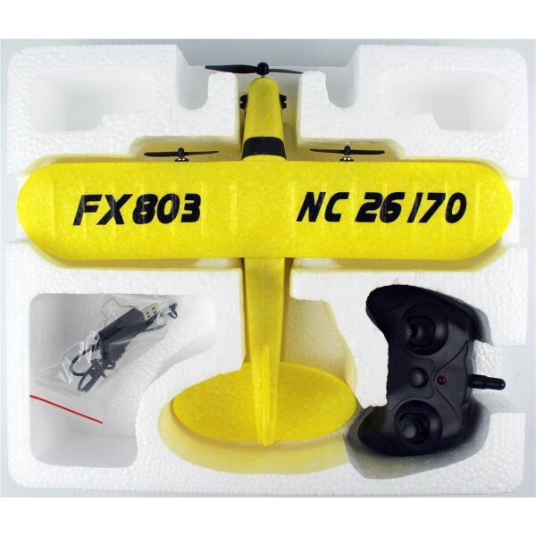 FX803 Piper Cup J3, 30 cm. Kanat, 23 cm. Epo Gövdeli, 3.7 Volt 150 mAh Batarya, Usb Şarj Aletli, 3 Kanallı 2.4Ghz Uzaktan Kuman