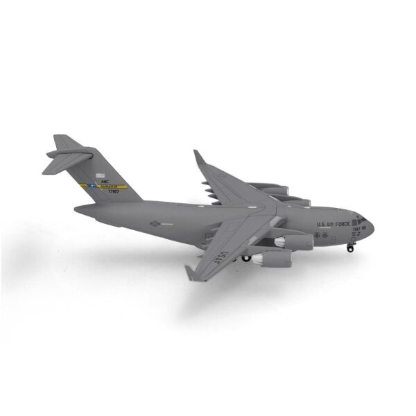 Herpa 537964 1/500 Ölçek, Amerikan Hava Kuvvetleri Boeing C-17A Globemaster III, 437.Hava İkmal Kanadı, Metal, Sergilemeye Hazı