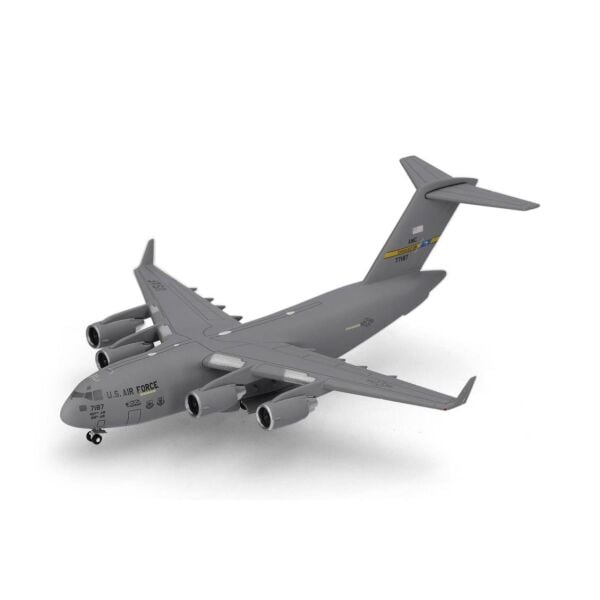 Herpa 537964 1/500 Ölçek, Amerikan Hava Kuvvetleri Boeing C-17A Globemaster III, 437.Hava İkmal Kanadı, Metal, Sergilemeye Hazı