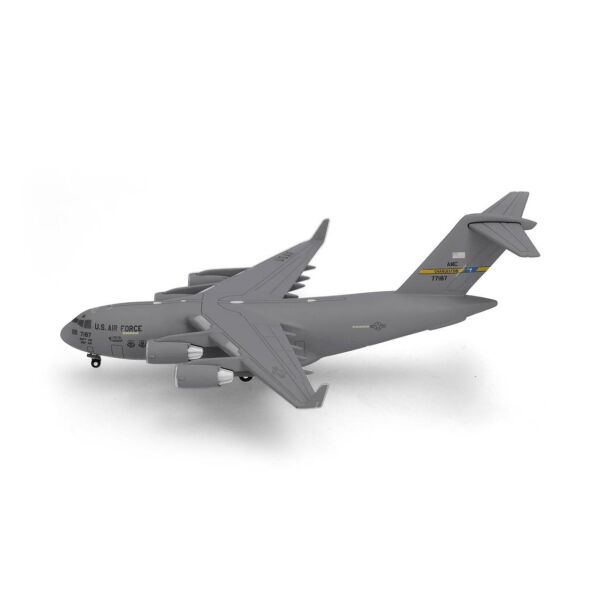 Herpa 537964 1/500 Ölçek, Amerikan Hava Kuvvetleri Boeing C-17A Globemaster III, 437.Hava İkmal Kanadı, Metal, Sergilemeye Hazı